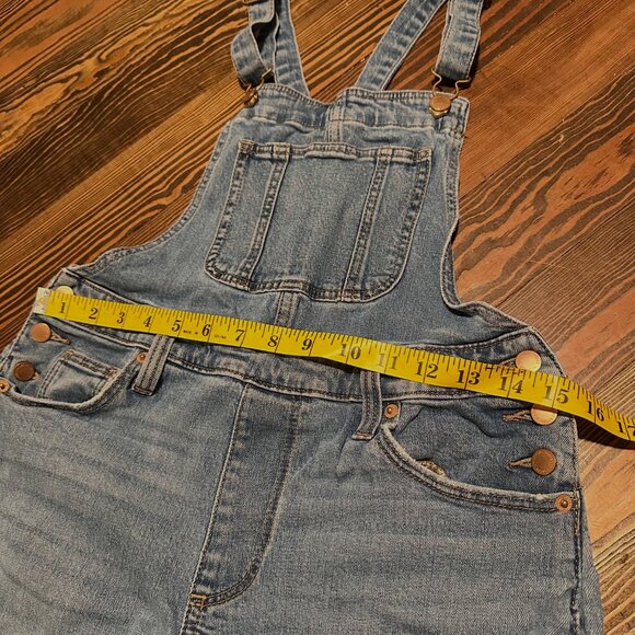 Universal Thread Women's Size 4/27 High-Rise Denim Cropped Raw Hem Overalls - Picture 9 of 9